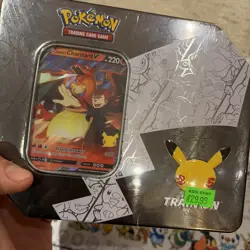 Pokemon TCG 25th Anniversary Tin - Lance's Charizard V - New Sealed Celebrations - Image 5
