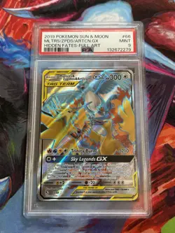 Pokemon Hidden Fates #66/68 Moltres & Zapdos & Articuno GX Full Art Holo PSA 9 - Image 1