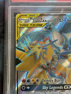 Pokemon Hidden Fates #66/68 Moltres & Zapdos & Articuno GX Full Art Holo PSA 9 - Image 3