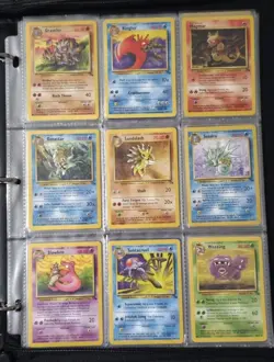 Vintage Pokemon 1999 Fossil Binder Collection Near Complete LP-HP COLLECTORS SET - Image 4