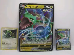 Pokemon Rayquaza Promo Set Of 3 | Jumbo | V Card | Holo Rare Black Star Promo - Image 1