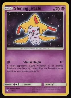 Shining Jirachi 42/73 Rare Shining Shining Legends Pokemon - Image 1