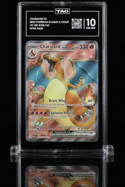 Pokemon Charizard EX 183/165 151 Full Art Ultra Rare TAG GEM MINT 10 - Image 1