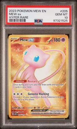 2023 POKEMON MEW EN-151 HYPER RARE #205 MEW EX PSA 10 - Image 1