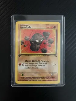 Pokemon TCG Geodude Fossil 47/62 1st Edition Basic 50 HP Regular 1999 - CA - Image 1