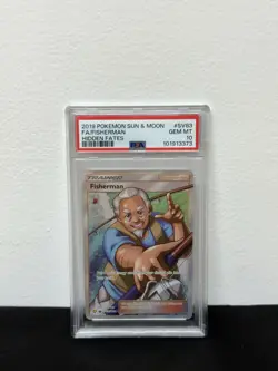 2019 Pokemon Sun & Moon Full Art Fisherman SV83/SV94 Hidden Fates PSA 10 - Image 1