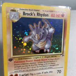Pokemon Brock's Rhydon 002/132 Gym Heroes First Edition Holo - Image 1