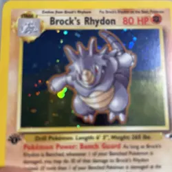 Pokemon Brock's Rhydon 002/132 Gym Heroes First Edition Holo - Image 4