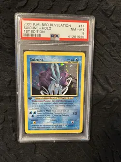 Pokemon Neo Revelation psa 8 Legendary Dogs Entei, Suicune, And Raikou - Image 4