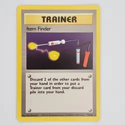 Pokemon Item Finder 74/102 Rare Shadowless Base Set LP - Image 1
