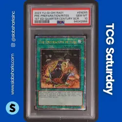 2023 YU-GI-OH 25TH ANNI RARITY COLLECTION PRE-PREPARATION OF RITES QCR PSA 10 - Image 1