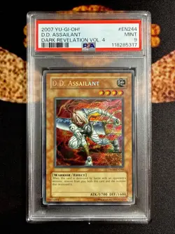 🔥 YUGIOH • D.D. ASSAILANT • SECRET RARE • DR04-EN244 • PSA 9 MINT 🔥 - Image 1