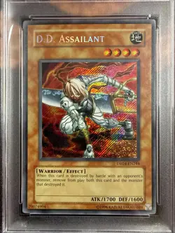 🔥 YUGIOH • D.D. ASSAILANT • SECRET RARE • DR04-EN244 • PSA 9 MINT 🔥 - Image 2
