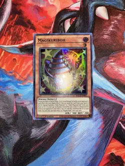 Yugioh! Magikuriboh BACH-EN001 Super Rare 1st Edition Light Play - Image 1
