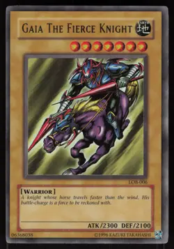 Gaia The Fierce Knight LOB-006 The Ultra Rare Yu-Gi-Oh - Image 1