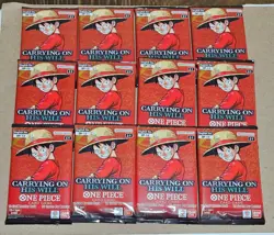 One Piece Carrying On His Will OP-13 Lot Of 12 Sealed Booster Packs New English - Image 1