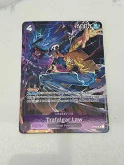 Bandai One Piece CCG Trafalgar Law P-093 Character Blocker Holo 6000 Power - Image 1