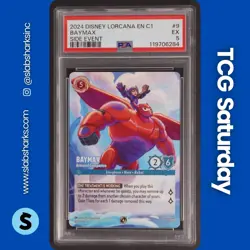 2024 DISNEY LORCANA EN C1 SIDE EVENT #9/C1-EN-6 BAYMAX ARMORED COMPANION PSA 5 - Image 1