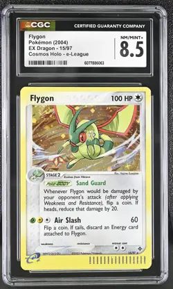 CGC 8.5 Flygon 2004 EX Dragon 15/97 Cosmos Holo - e-League SWIRL Pokemon Card - Image 1