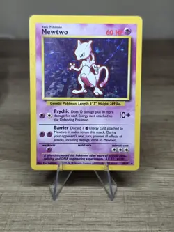 Mewtwo - 10/102 - Pokemon Base Set Unlimited Holo Rare Card WOTC MP - Image 1