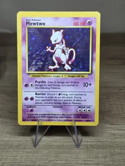 Mewtwo - 10/102 - Pokemon Base Set Unlimited Holo Rare Card WOTC MP - Image 3