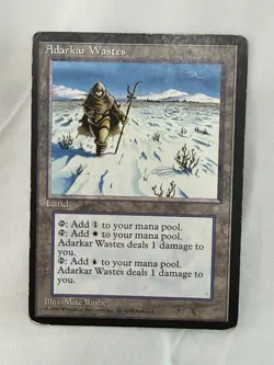 MTG Magic Adarkar Wastes Ice Age Land Card Regular Mike Raabe English Rare - Image 1