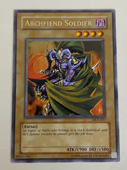 Yugioh - Archfiend Soldier - DCR-057 Rare NM - Plus Free Holo Card - Image 1
