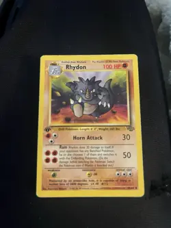 Pokemon Rhydon 45/64 Jungle 1st Edition 100 HP Uncommon English Card - Image 1