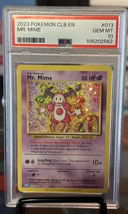 Pokemon 2023 Mr. Mime Trading Card Game Classic Holo 013/034 PSA 10 - Image 1