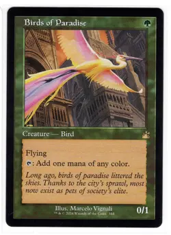 MTG Birds of Paradise - Ravnica Remastered (RVR) Regular Magic Near Mint - Image 1