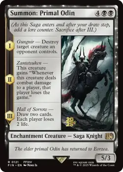 Summon: Primal Odin [FINAL FANTASY Prerelease Promo] Foil Near Mint - Image 1