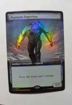 1x Platinum Emperion FOIL Borderless NM - UMA Box Topper Magic MTG EDH x1 - Image 1