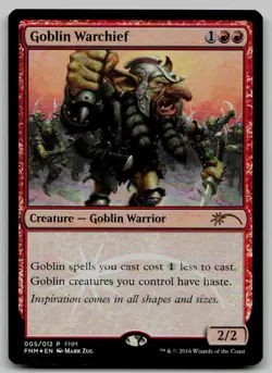 Goblin Warchief (2016) P FNM Promos 5 NM - Image 1