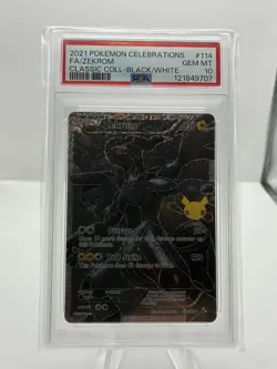2021 Pokemon Celebrations FA/Zekrom Classic Collections Black/White PSA 10 - Image 1