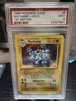 Pokemon TCG Machamp Holo Rare 1st Edition Base Set - Image 1