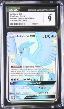 CGC 9 Articuno GX SV54/SV94 Hidden Fates Pokemon 2019 - Image 1