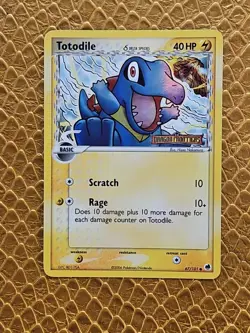 2006 Totodile Stamped MP- Reverse Holo Delta Species Dragon Frontiers 67/101 - Image 1