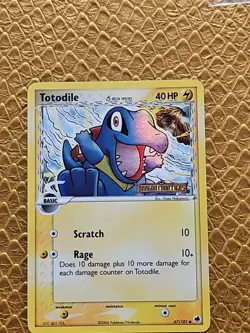 2006 Totodile Stamped MP- Reverse Holo Delta Species Dragon Frontiers 67/101 - Image 2