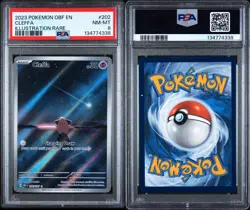 Cleffa 202/197 Pokemon Obsidian Flames Illustration Rare PSA 8 2023 - Image 2