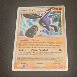 2007-09 Pokemon Diamond & Pearl Black Star Promos Lucario LvX Holo #DP12 s7g LP - Image 1
