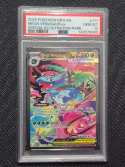 2025 POKEMON MEGA EVOLUTION SPECIAL ILLUSTRATION RARE MEGA VENUSAUR EX PSA 10 - Image 1