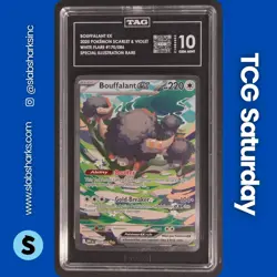 2025 POKEMON WHITE FLARE #170/086 BOUFFALANT EX SPECIAL ILLUSTRATION RARE TAG 10 - Image 1