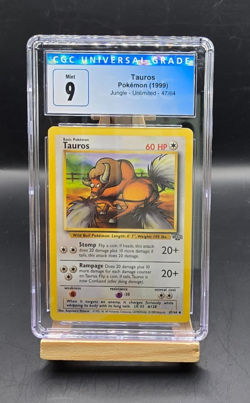 Pokemon Tauros 1999 Jungle 47/64 CGC 9 - Image 1