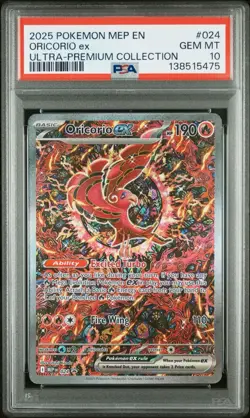2025 Pokemon Mega Evolution Promo 024 Oricorio Ex Mega Charizard UPC PSA 10 - Image 1