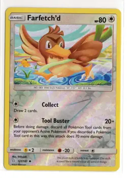 2019 Pokemon Sun & Moon Team Up Farfetch’d 127/181 Reverse Holo - Image 1