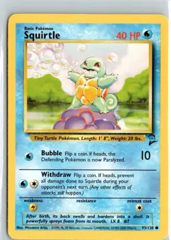 Pokemon Squirtle Common Base Set 063/10 LP - Image 1