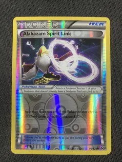 Pokemon TCG Alakazam Spirit Link Fates Collide 90/124 Reverse Holo Uncommon NM - Image 1