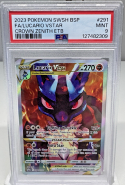 Lucario VSTAR Promo – SWSH291 – Crown Zenith ETB Pokemon 2023 Mint PSA 9 - Image 1