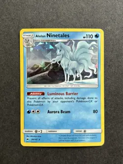 Pokemon TCG Alolan Ninetales 028/147 Cracked Ice Holo Deck Exclusives Stage 1 - Image 1