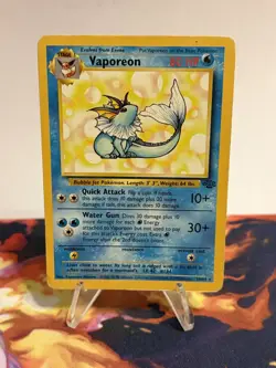 Vaporeon 28/64 Jungle Non Holo Rare Pokemon TCG WOTC 1999 Vintage - Image 2